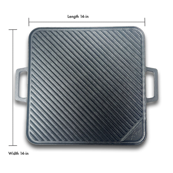 Cast Iron 14 inch Reversible Round Griddle BY7414