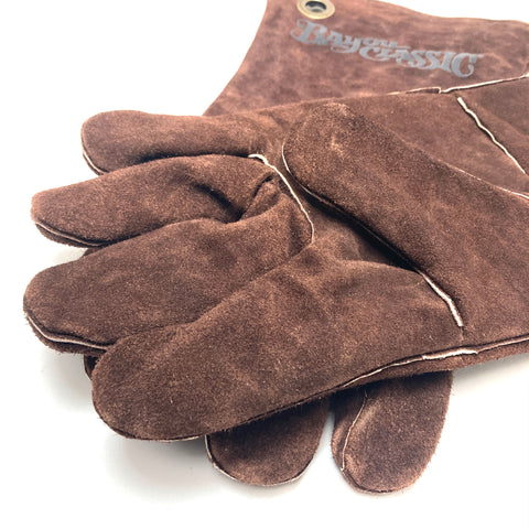 Brown Leather Gloves - PAIR