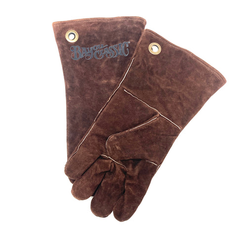 Brown Leather Gloves - PAIR