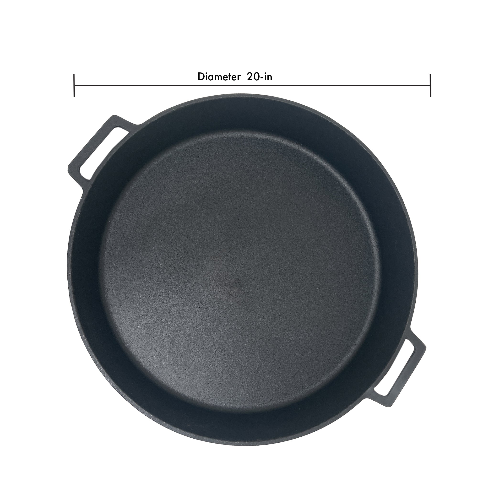 Bayou Classic 20 Inch Jumbo Cast Iron Skillet Features Dual Helper Handles  Deep 3-in Sides Perfect For Breakfast Roast Pan Frying Sautéing Baking &  Large Batch Cooking : : Home