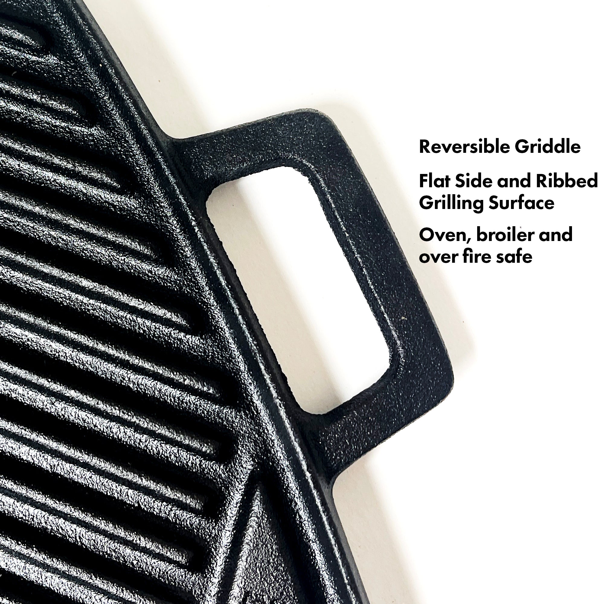 Tramontina Reversible Double Burner Grill-Griddle- Black
