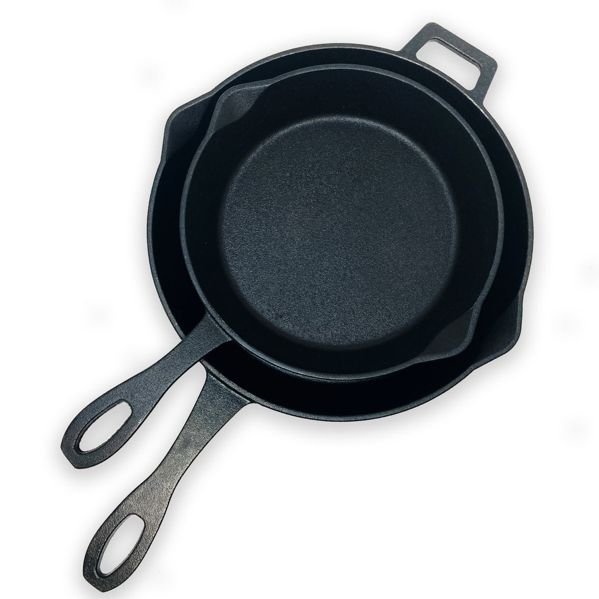 10-in and 12-in Cast Iron Skillet Set