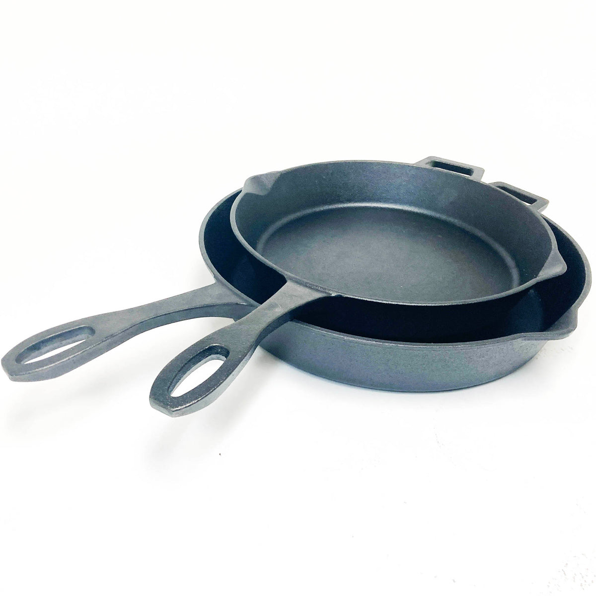 12-in and 14-in Cast Iron Skillet Set