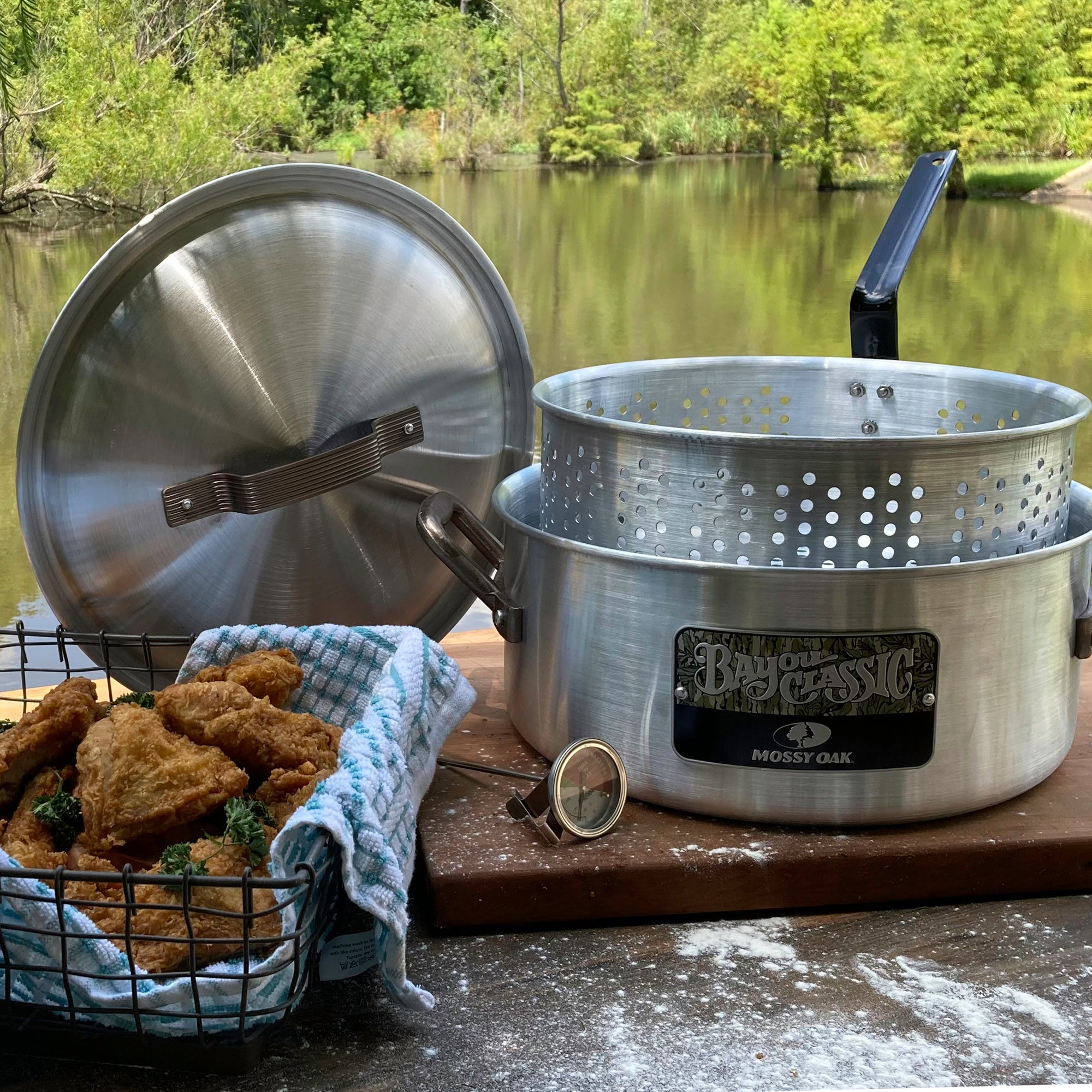 1 Set of Stainless Steel Frying Pot Small Frying Basket Deep Frying Pot  Kitchen Food Fryer Kit