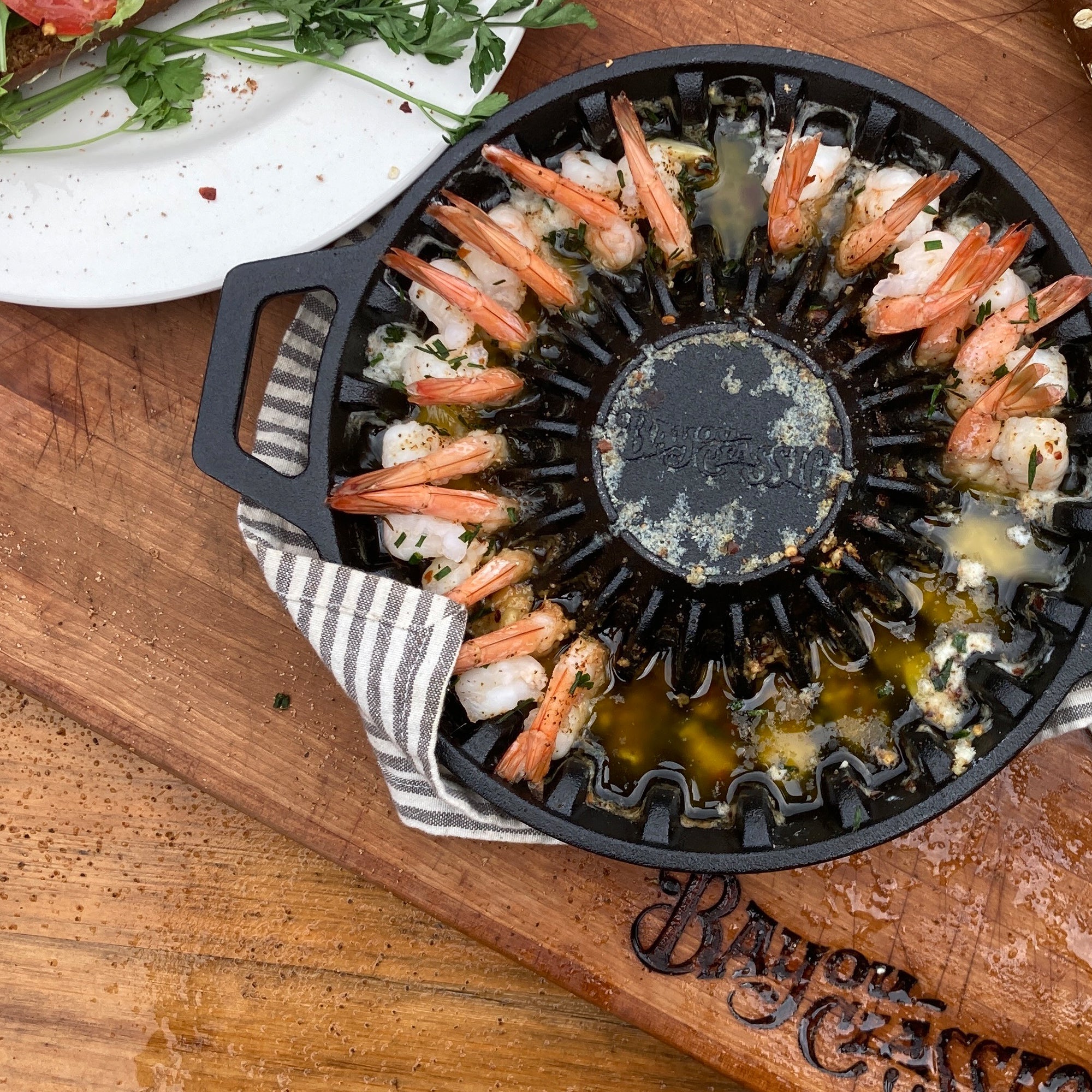 Shrimp Cast Iron Grill and Serving Pan »